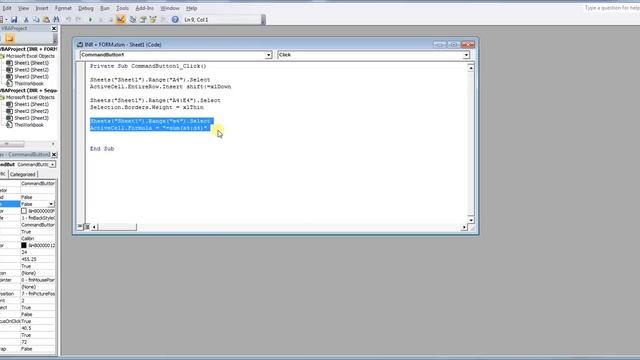 Creating a macros that will insert a new row AND add defined formulas to cells смотреть онлайн