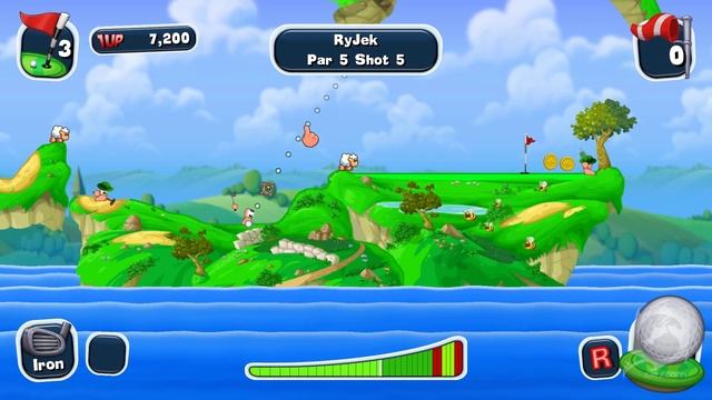 Worms Crazy Golf - Gameplay, 1080p смотреть онлайн