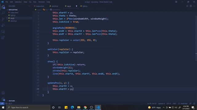 2D Raycasting using javascript смотреть онлайн
