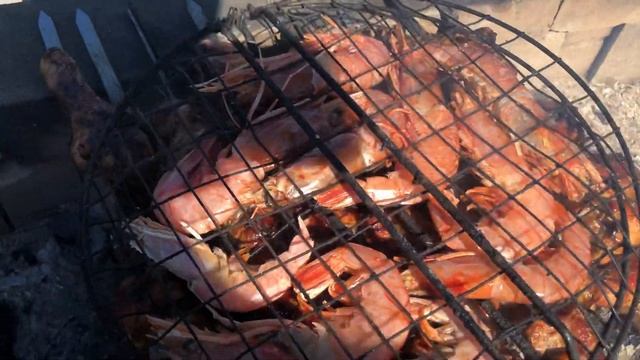 Креветки на углях