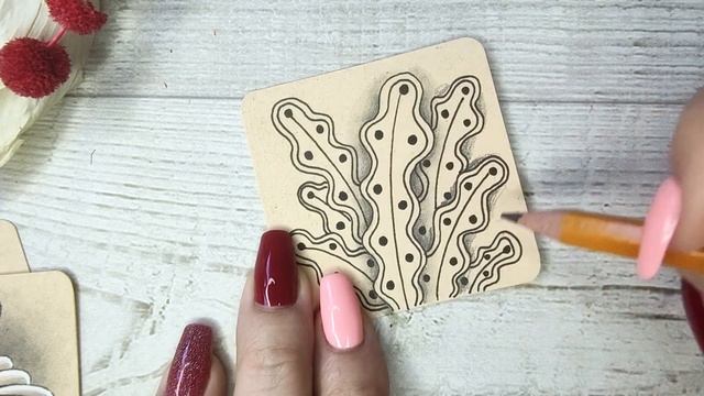 Step by step cute tangle "Bacon" for beginners | Zentangle pattern смотреть онлайн