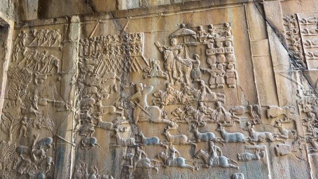 Iran, Kermanshah City - نقش پادشاهان ساسانی در طاق بستان смотреть онлайн