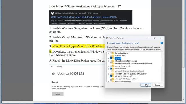 Fix WSL not working/starting in Windows 11 смотреть онлайн
