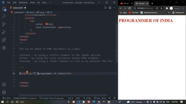 Cascading Style Sheets (CSS) Types of CSS | Class 2 смотреть онлайн