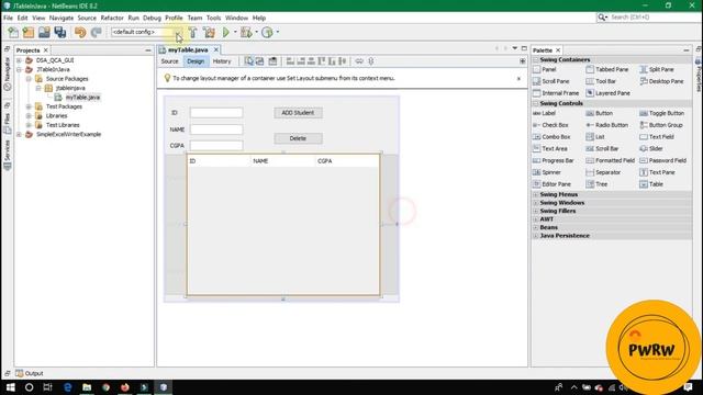 JAVA | Delete Records From JTable on Button Click | Programming with Rana Waqas смотреть онлайн