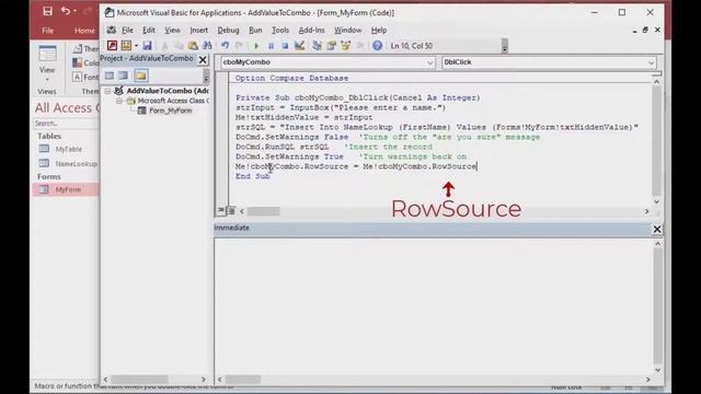 How to Add Combo Box Rows On-The-Fly in MS Access смотреть онлайн