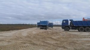 MAN TGA отсыпка кустовой площадки, работа на севере. Работа Миши Геленджика.