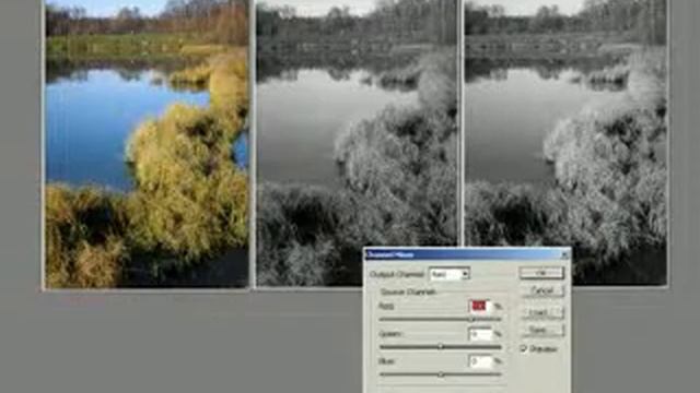 65 Уроки фотошопа Простейшие способы конвертации цветного изображения в черно белое смотреть онлайн