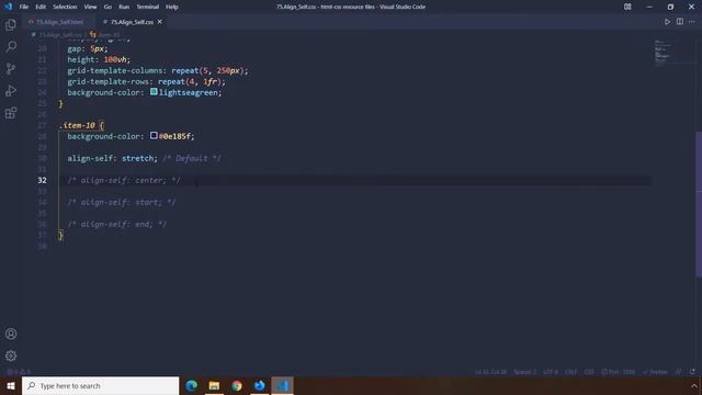 HTML-CSS Tutorial Lesson 75: Align Self - Grid #15 смотреть онлайн