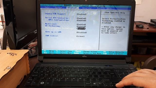 إقلاع لابتوب Fujitsu Lifebook AH530 | الدخول إلى بيوس لابتوب Fujitsu Lifebook AH530