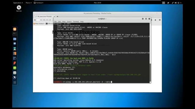 SQL injection using SQLmap смотреть онлайн