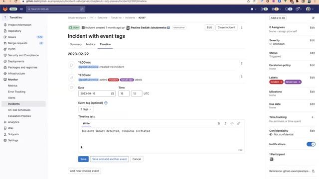 Incident Event Tags - demo смотреть онлайн