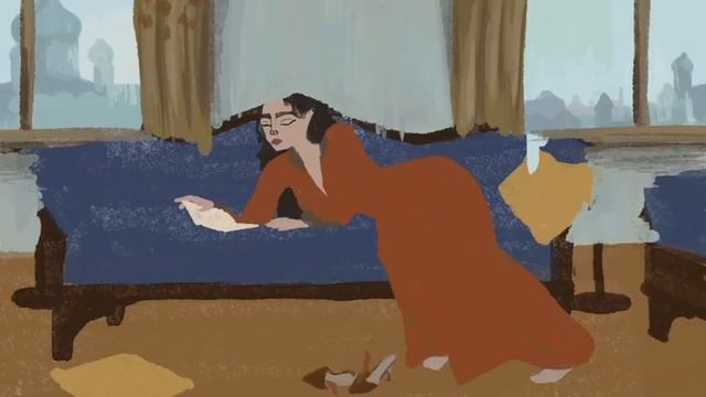 Девушка за чтением. Процесс рисования смотреть онлайн