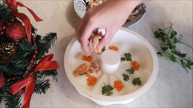 Заливное из Красной Рыбы Холодец из Рыбы или Заливная Рыба Праздничное порционное блюдо смотреть онлайн