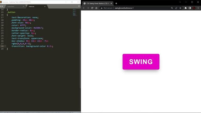 CSS Swing Hover Button | CSS Animation смотреть онлайн