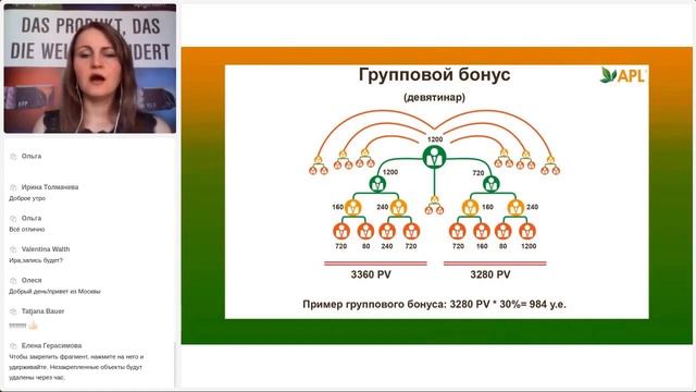 Преимущества Маркетинг плана компании APL GO - КД Ирина ФУКС Германия смотреть онлайн
