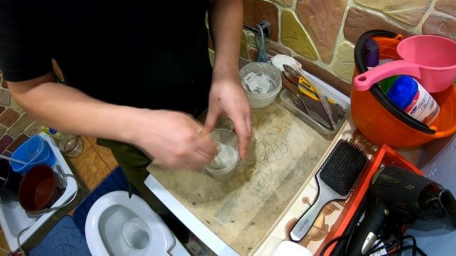 БАРЕЛЬЕФ , КРУТАЯ ИДЕЯ ДЛЯ ИНТЕРЬЕРА! Декоративная штукатурка замес из шпаклевки смотреть онлайн