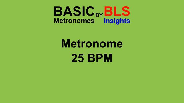 Basic Metronome 25 BPM - One Hour #listenable смотреть онлайн
