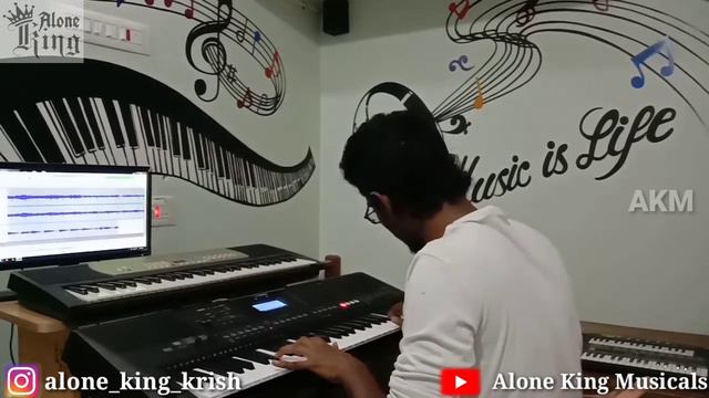 Kadhalikum pennin Kaigal song | Kadhalan | Keyboard Cover | Alone King Musicals | AR Rahman | SPB | смотреть онлайн