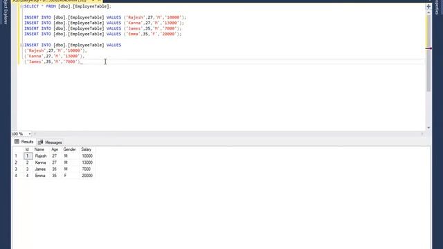 Insert Multiple Record With Single Insert Statement In SQL Server