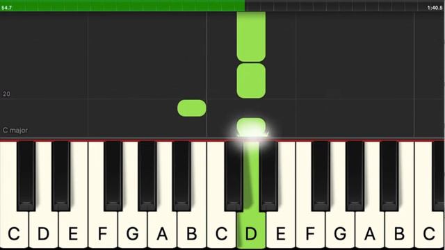 Roblox Piggy Bunny theme song easy piano tutorial (normal speed version) смотреть онлайн