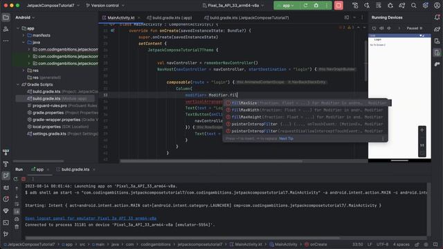 Navigation In Android Jetpack Compose | Navigate From One Screen To Another In Jetpack Compose смотреть онлайн