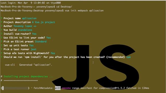 2 configuración del proyecto básico vue.js смотреть онлайн