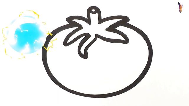 Как нарисовать ПОМИДОР / мультик раскраска ПОМИДОР для детей /Раскраски малышам смотреть онлайн