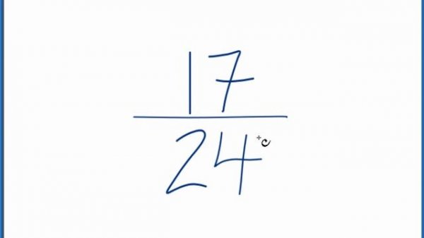 How to Simplify the Fraction 17/24