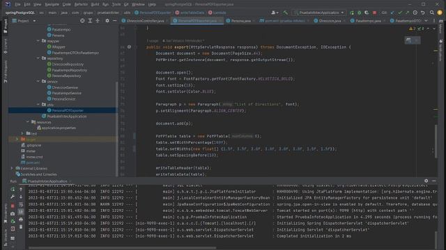 Export PDF | JPA, Spring y PostgreSQL смотреть онлайн