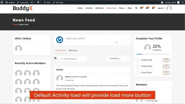 How to Set Auto and Load More Activity Stream - WordPress Social Network Theme смотреть онлайн