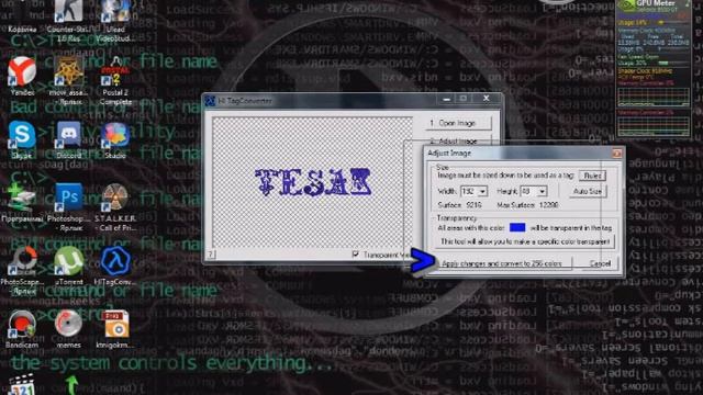 Как нанести свой красивый текст на лого CS 1.6 Выбираем шрифт смотреть онлайн