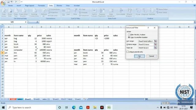 Sort , Filter , Advance Filter, Data validation in MS Excel(Malayalam) смотреть онлайн