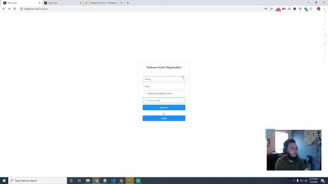 REACT HOOKS Firebase Authentication Tutorial - Part 6 смотреть онлайн