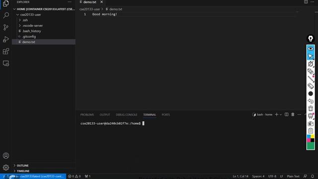 Visualize It - Homework 0-1 - Docker, VSCode, and vim Simple Visual Example смотреть онлайн