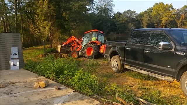 Kioti NX6010 Stuck In Pond Part 2 Rescued By Ford Ecoboost