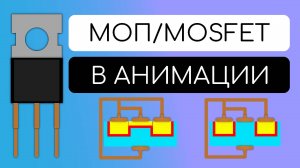 МОП /  MOSFET ТРАНЗИСТОР - принцип работы в анимации.
