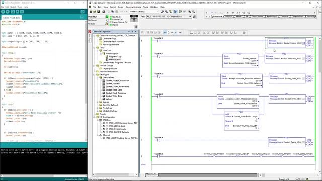 Part1: Ethernet communications between Compactlogix and Arduino using Ethernet shield смотреть онлайн