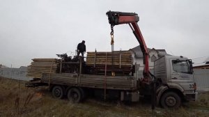 Работа Манипулятора / Palfinger PK 15500 / Погрузочно-разгрузочные работы / Автомобиль манипулятор