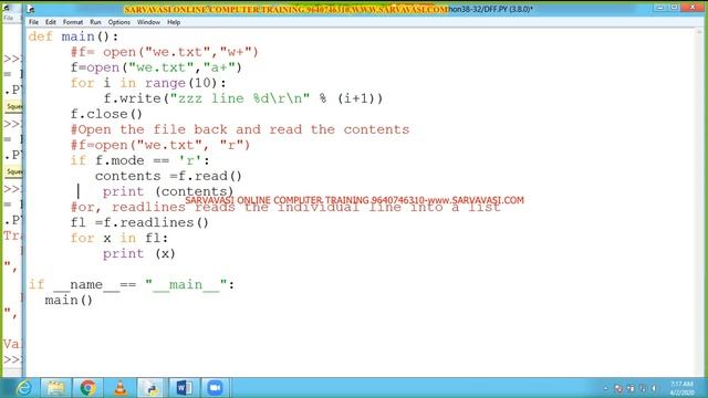 Online Advanced Python Programming (File Positions)-DAY-8 #SARVAVASI#ONLINE #PYTHON смотреть онлайн
