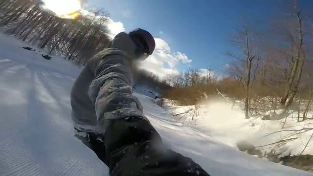 Учусь кататься на сноуборде в Казани