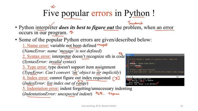 Python | Popular errors | Ways to avoid смотреть онлайн