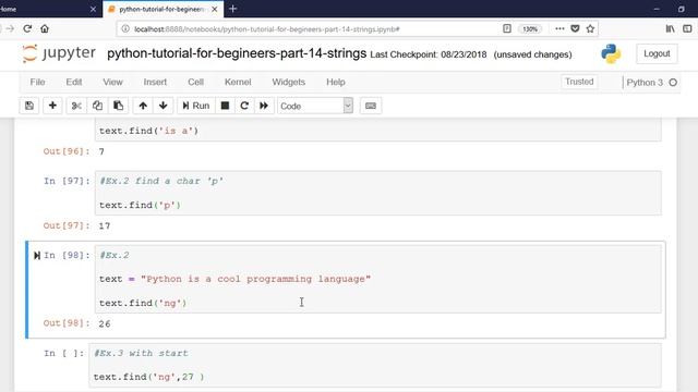 Python Tutorial For Beginners - Part - 14 - Strings - Part - 06 смотреть онлайн