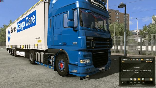 ETS2] Euro Truck Simulator 2 1.32 - DAF XF 105 - Trailer Krone MegaLiner #2 смотреть онлайн