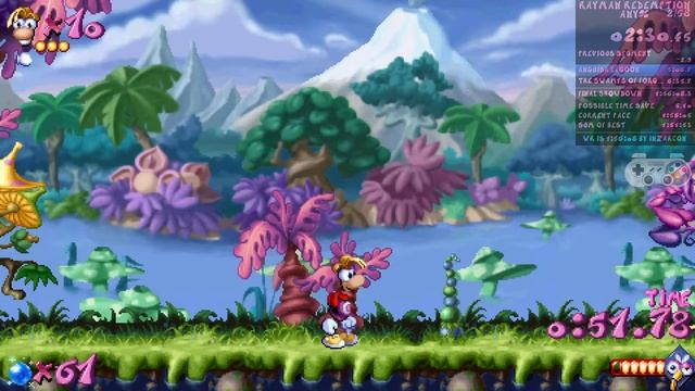 Rayman Redemption | Single Levels: Pink Plant Woods / Anguish Lagoon | Any% in 1:30.83 / 3:15.83 смотреть онлайн