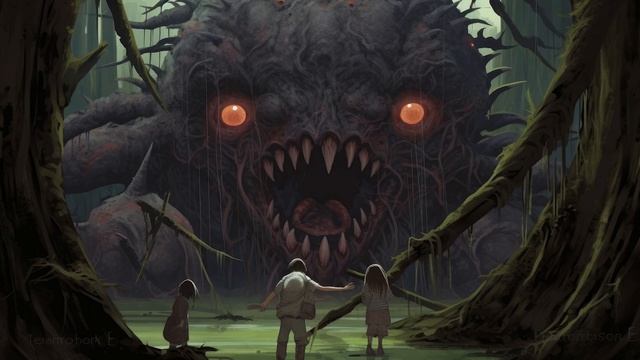 Exploring the Enigmatic Depths: Ghibli's Anime Dark Fantasy World by Midjourney AI смотреть онлайн