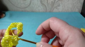 МОЧАЛКА (с губкой) для посуды крючком МК видео Sponge-sponge for dishes