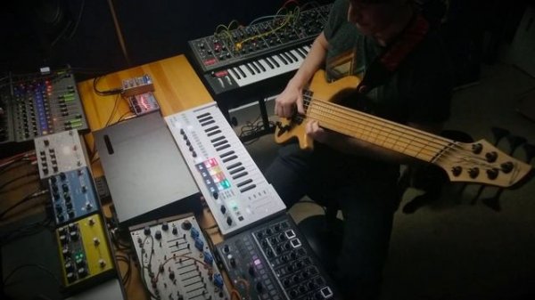Electro-funk with Electric Bass, Moog Matriarch, Buchla Easel Command, and Arturia Drumbrute Impact