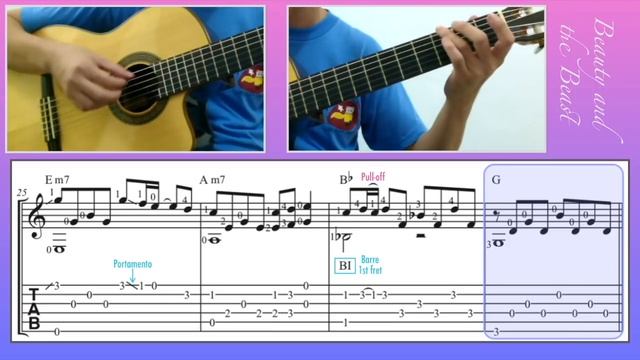Beauty and the Beast (Easy Guitar) [Notation + TAB] смотреть онлайн