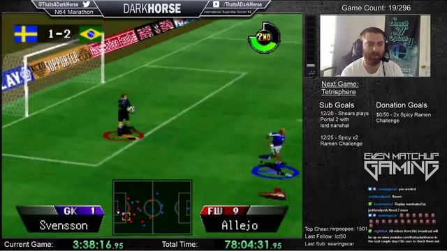 International Superstar Soccer part 3 - Darkhorse Beats EVERY N64 Game - The Great N64 Challenge смотреть онлайн